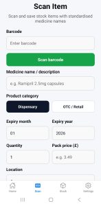 PharmaAudit app - pharmacy stock and waste management app